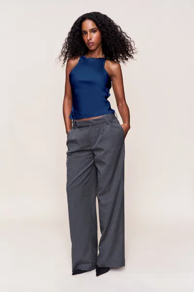 Danielle Guizio Ny Regine Cowl Neck Top In Blue