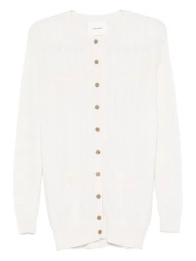 Lisa Yang Cable-knit Button Cardigan In White