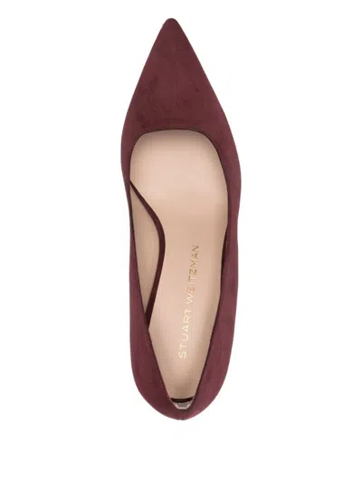 Stuart Weitzman 75mm Stuart Power 75 Pointed-toepump In Purple