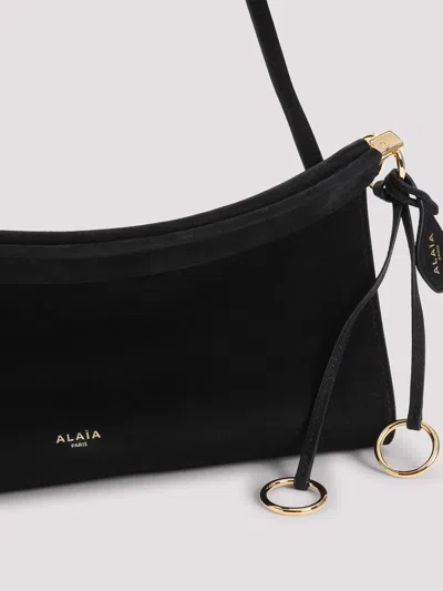 Alaïa Alaia Goatleather Shoulder Bag In Black