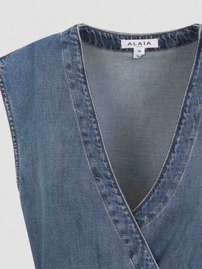 Alaïa Wrap Dress In Sand