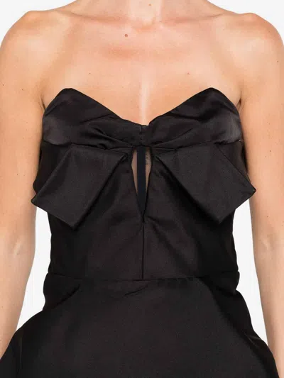 Alexander Mcqueen Silk Blend Corset In Black