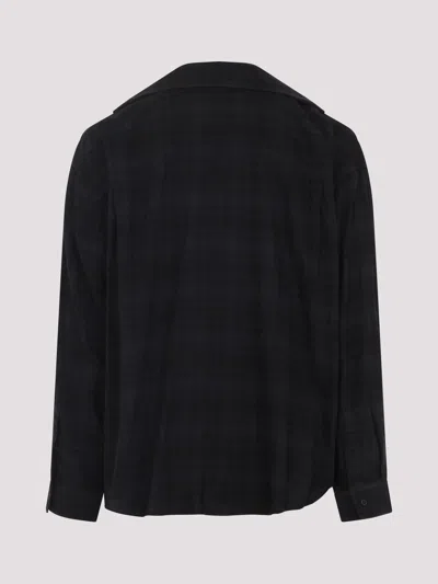 Balenciaga Layered Construction Shirt Featuring Patch Pocket In Black