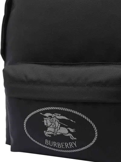Burberry Black Backpack With Spacious Design And Padded Straps