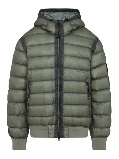 C.p. Company C.p.company Hooded Jacket With Lens Detail In Green