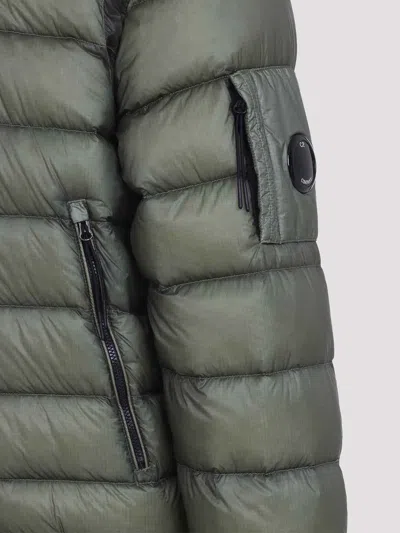 C.p. Company C.p.company Hooded Jacket With Lens Detail In Green