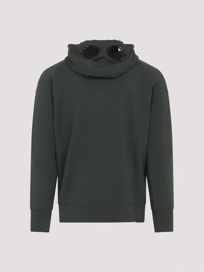 C.p. Company Structured Black Hoodie With Integrated Goggles In Gray