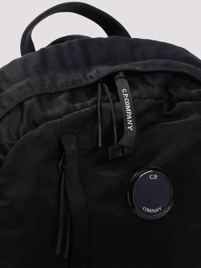 C.p. Company Navy Nylon B Lens Backpack In Black