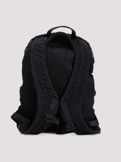 C.p. Company Navy Nylon B Lens Backpack In Black