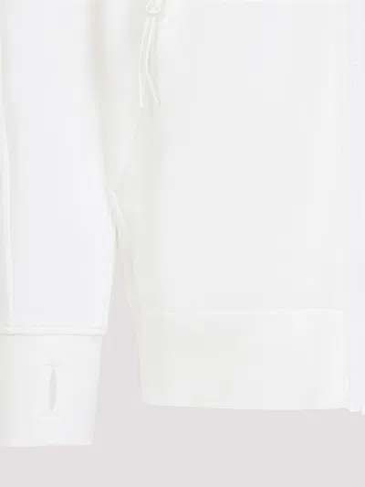 C.p. Company Men Sweatshirts Hooded Open In Diagonal Raised Fleece In White