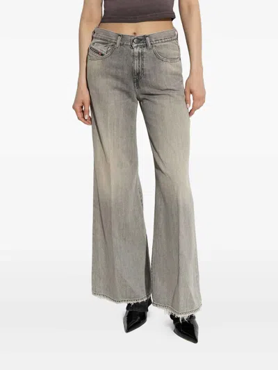 Diesel 1978 D-akemi Flared Jeans In Gray