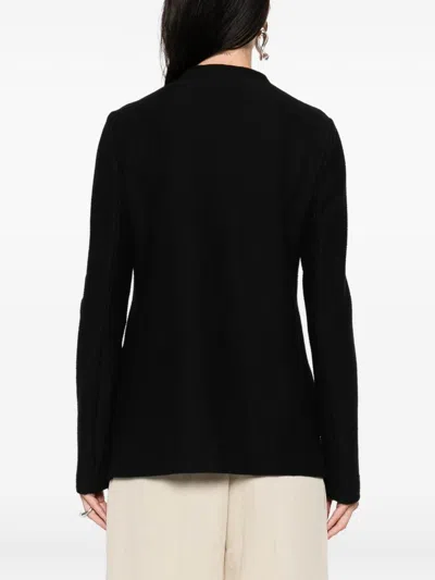 Emporio Armani Cotton Single-breasted Jacket In Black