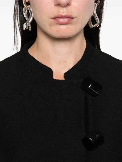 Emporio Armani Cotton Single-breasted Jacket In Black