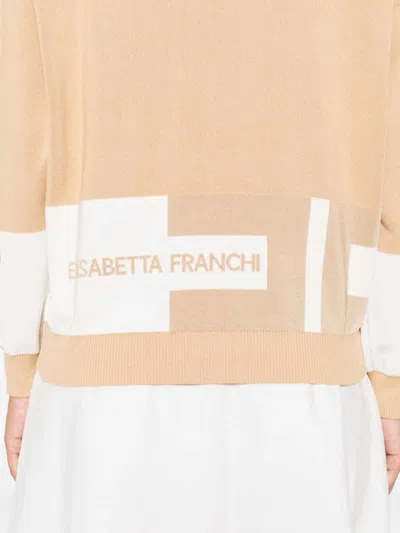Elisabetta Franchi Suéter Cuello Redondo - Beis In Neutral