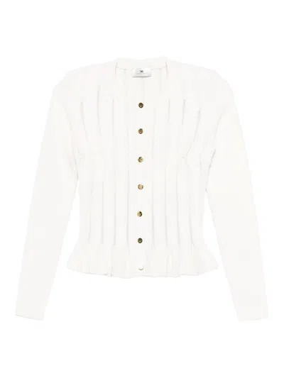 Elisabetta Franchi Tricot Sweater In White