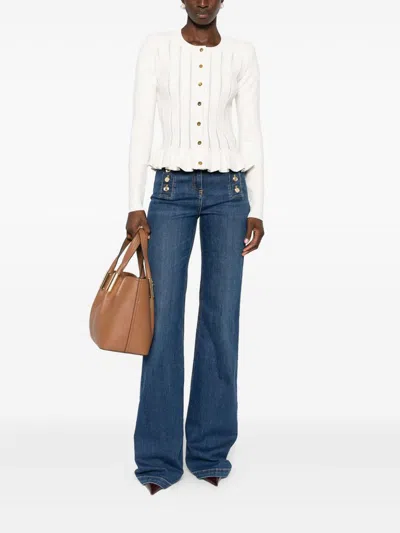 Elisabetta Franchi Tricot Sweater In White