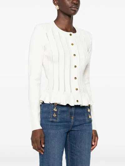 Elisabetta Franchi Tricot Sweater In White