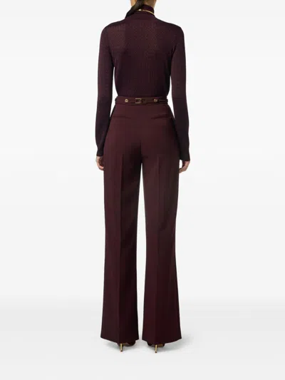 Elisabetta Franchi Tricot Sweater In Red