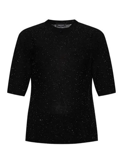 Fabiana Filippi Short Sleeve Sweater In Black