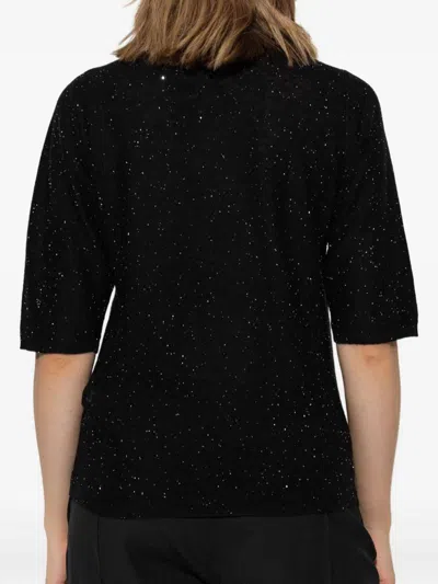 Fabiana Filippi Short Sleeve Sweater In Black