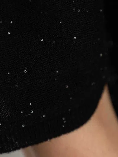 Fabiana Filippi Short Sleeve Sweater In Black