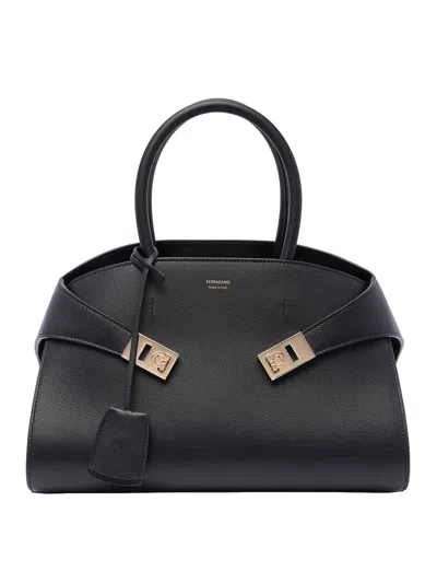 Ferragamo Hug Mini Handbag In Black
