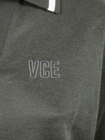 Golden Goose Cropped Cotton Polo Shirt In Gray