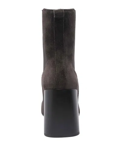 Hogan 90mm Elastic-panel Block-heel Boots In Animal Print