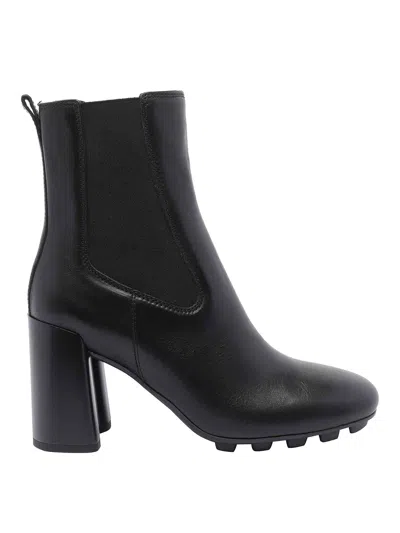 Hogan Pump Booties With Block Heel And Elastic Side Panels In Multi