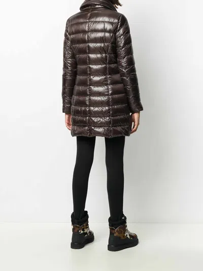 Herno Maria Quilted Down Jacket In Brown