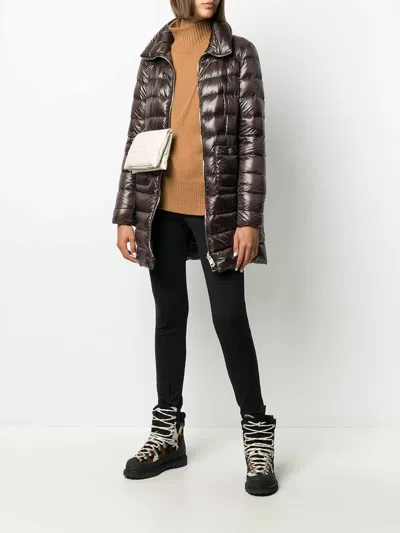 Herno Maria Quilted Down Jacket In Brown