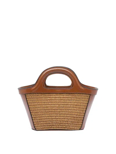 Marni Borsa A Mano In Rafia Caramello  Donna In Brown