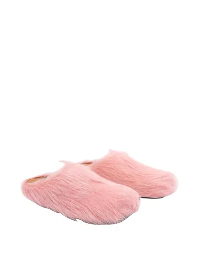 Marni Ssense Exclusive Pink Fussbett Sabot Loafers In 00c09 Lilla