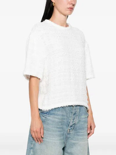 Iro Boxy Silhouette Short Sleeves Top In White