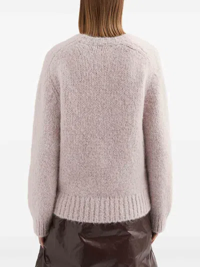 Jil Sander Light Pink Mohair Blend Sweater In Pink