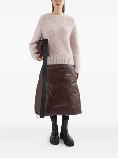 Jil Sander Light Pink Mohair Blend Sweater In Pink