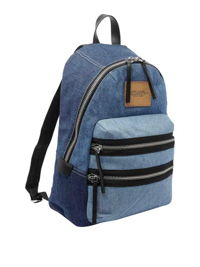 Marc Jacobs Denim Medium Backpack In Blue