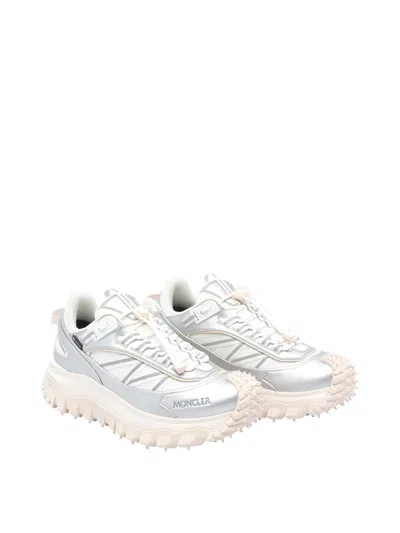 Moncler Trailgrip Gtx Leather & Mesh Sneakers In White