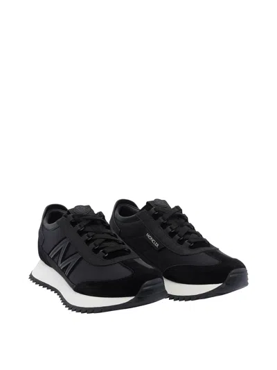 Moncler Ylon And Leather Pacey2 Sneakers In Black