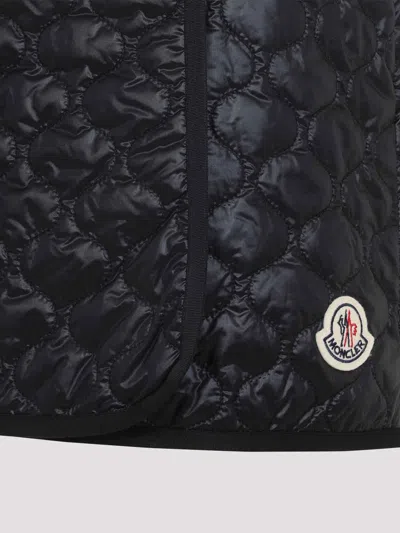 Moncler Quilted Black Skirt With Glossy Finish And Wrap Style