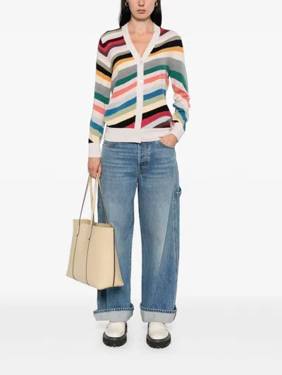 Ps By Paul Smith Ps Paul Smith Striped Wool Cardigan In Multi