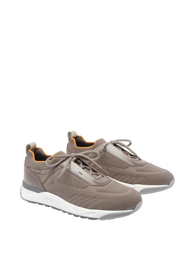 Santoni Sneakers Low Top Round Toe In Brown