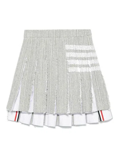 Thom Browne Knee Length And Midi Skirts With Belt Loops In Gray