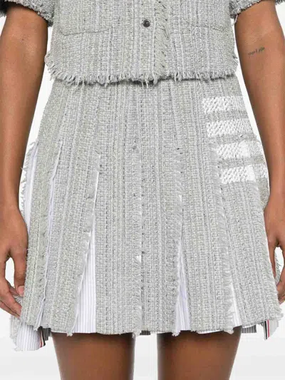 Thom Browne Knee Length And Midi Skirts With Belt Loops In Gray