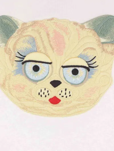 Valentino Le Chat De La Maison Jersey T-shirt In White