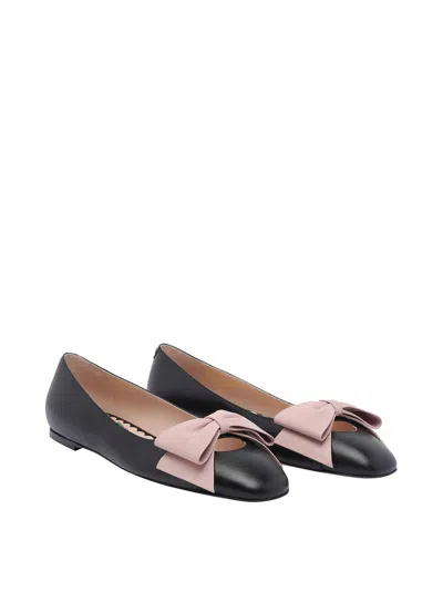 Valentino 'bowow' Ballet Flats Featuring Bow Detail In Black