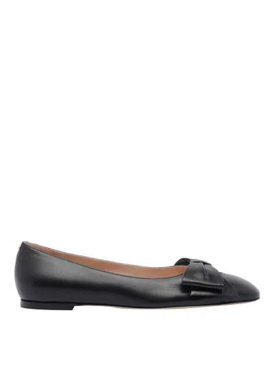 Valentino Bowow Ballerina Flats In Black