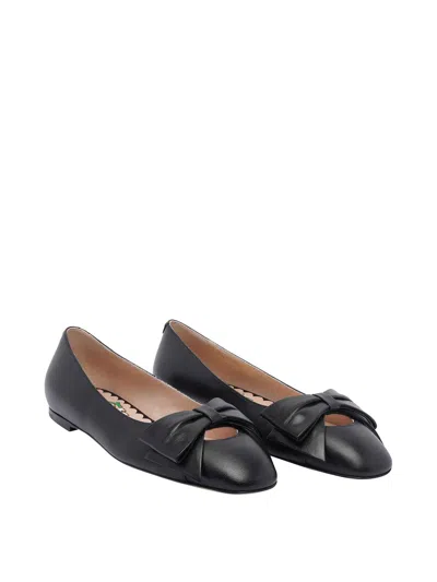 Valentino Bowow Ballerina Flats In Black