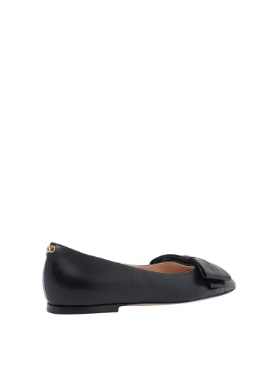 Valentino Bowow Ballerina Flats In Black
