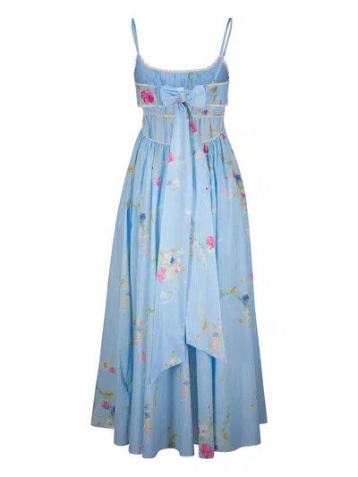 Zimmermann Lucky Printed Cotton Maxi Dress In Blue